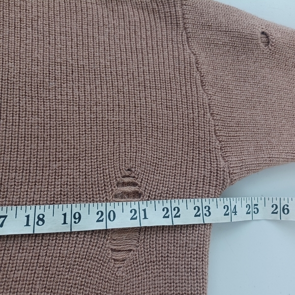 Lovers and Friends Sz XS Arlington Distressed Wool Blend Jumper Sweater - Picture 10 of 14